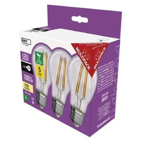 Gwint-trzonek-e27 - żarówki led filament a60 3xe27 5w 1060lm ciepła biel zf5157.3 emos 
