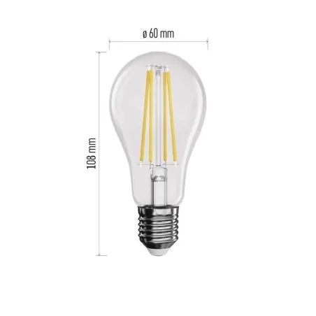 Gwint-trzonek-e27 - żarówka led filament a60 e27 7,8w 1060lm ciepła biel zf5150 emos 