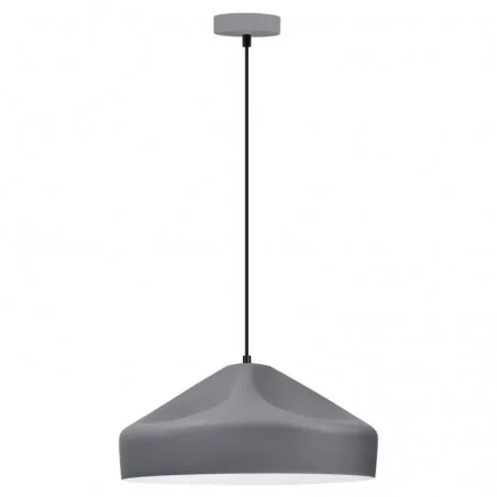 Lampy-sufitowe - szara-matowa lampa wisząca na żarówkę e27 gavle 307453 polux-goldlux 