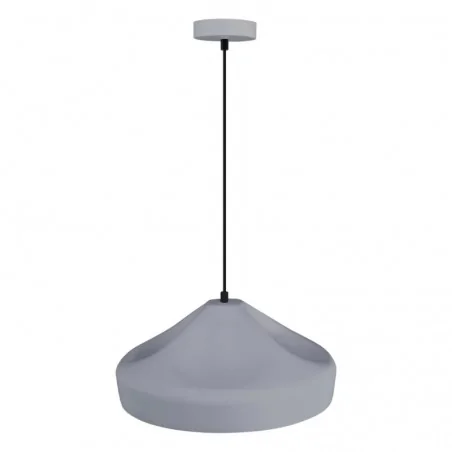 Lampy-sufitowe - szara-matowa lampa wisząca na żarówkę e27 gavle 307453 polux-goldlux 