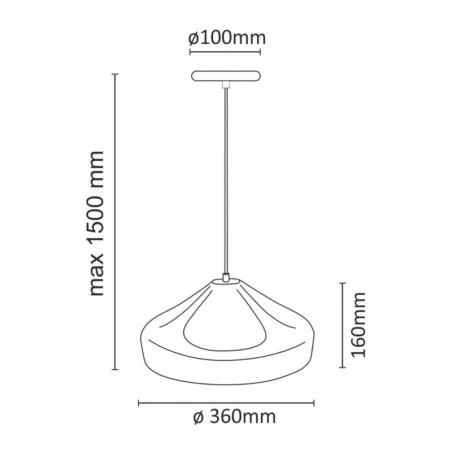 Lampy-sufitowe - szara-matowa lampa wisząca na żarówkę e27 gavle 307453 polux-goldlux 