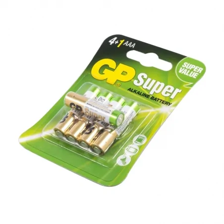 Baterie - baterie alkaliczne typu cienki paluszek aaa 5 sztuk w komplecie gp super lr03 