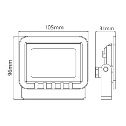 Naswietlacze-led-10w - 302366 czarny naświetlacz led 10w 900lm ip65 6500k polux goldlux 