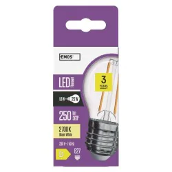 Gwint-trzonek-e27 - żarówka led filament mini globe e27 1,8w 250lm ciepła biel zf1100 emos 