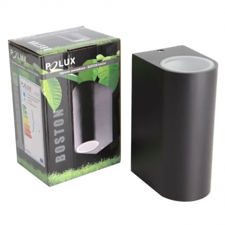 Kinkiety-zewnetrzne - kinkiet ogrodowy czarny gu10 ip44 boston sgl37wb-2 polux 