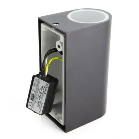 Kinkiety-zewnetrzne - kinkiet ogrodowy czarny gu10 ip44 boston sgl37wb-2 polux 