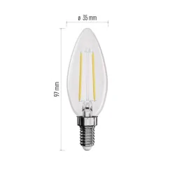 Gwint-trzonek-e14 - żarówka led filament świeczka e14 1,8w 250lm neutralna biel zf3201 emos 