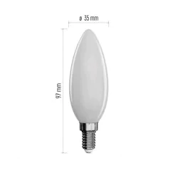 Gwint-trzonek-e14 - żarówka led filament świeczka e14 3,4w 470lm ciepła biel zf4220 emos 