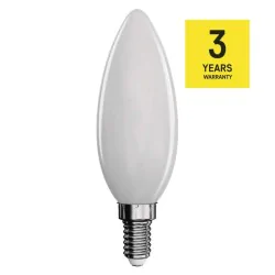 Gwint-trzonek-e14 - żarówka led filament świeczka e14 3,4w 470lm ciepła biel zf4220 emos 