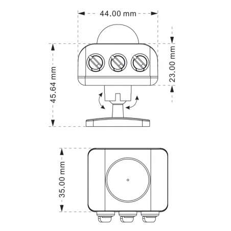 Elektroniczne-czujniki-ruchu - 318817 czujnik ruchu i zmierzchu ścienny pir mini z regulacją es-p21b polux-goldlux 