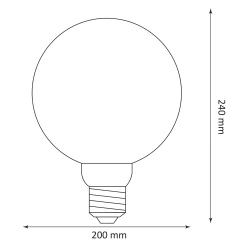 Zarowki-dekoracyjne - 320117 dekoracyjna żarówka 4000k led e27 filament g200 4,2w decovintage clear polux-goldlux 