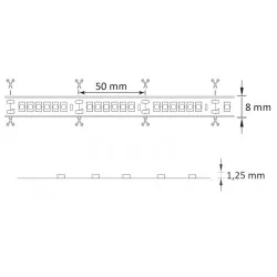 Tasmy-led - 3-metrowa taśma led zimna 23w zestaw z zasilaczem+włącznik ip20 6500k 319173 polux 