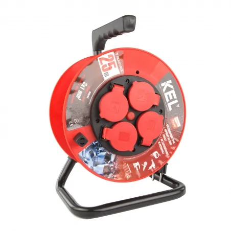 Przedluzacze-bebnowe - przedłużacz bębnowy warsztatowy czarny 4x2p+z ip44 pb-pro/s/25m/3x1/h05rr-f/czarny plastrol 