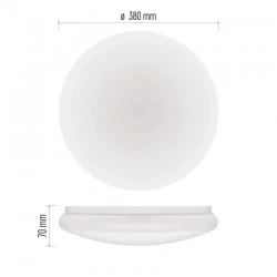 Plafony - zm3408 okrągły plafon led hermetyczny tivi led 12,5w ip44 2100lm 4000k klasa a emos 
