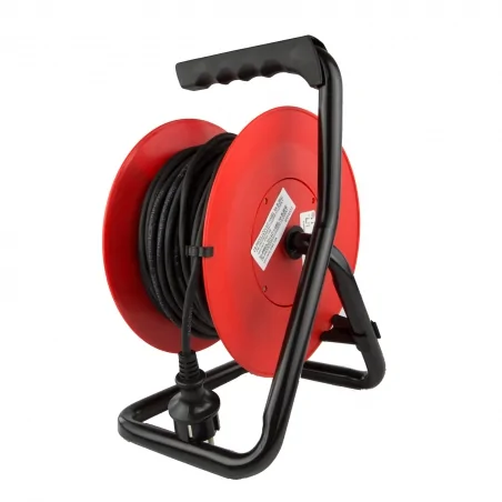 Przedluzacze-bebnowe - przedłużacz bębnowy warsztatowy czarny 4x2p+z ip44 pb-pro/s/25m/3x1/h05rr-f/czarny plastrol 