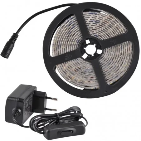 Tasmy-led - taśma led 3-metrowa neutralna zestaw z zasilaczem+włącznik 23w ip65 319197 polux-goldlux 