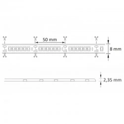 Tasmy-led - zestaw 3-metrowa neutralna taśma led z zasilaczem+włącznik ip20 4000k 23w 319166 polux-goldlux 