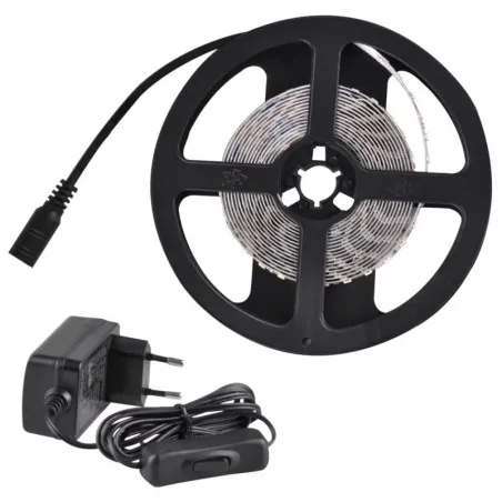 Tasmy-led - zestaw taśma led 23w 3m ciepła z zasilaczem+włącznik 2700k ip20 319159 polux-goldlux 