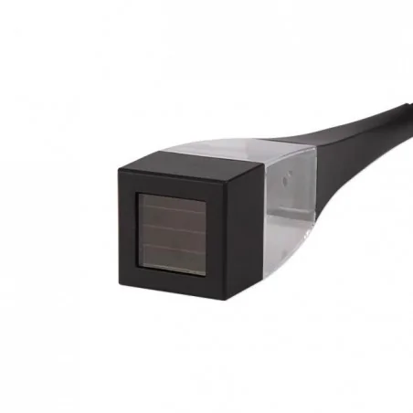 Lampy-solarne - 3744 czarna lampka solarna do ogródka zimne światło vr500 lvt 