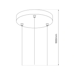 Lampy-sufitowe - ml0443 zawiesie do plafonu maq 18w / 24w / 50w eko-light 