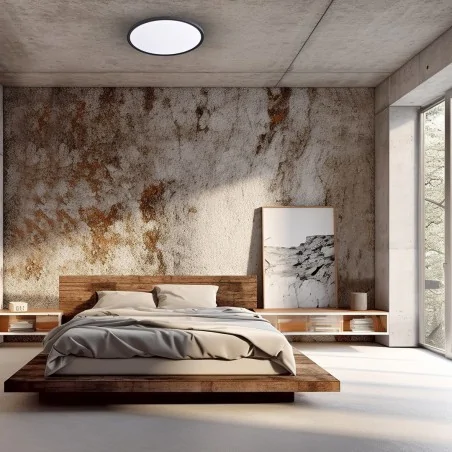 Plafony - ml0442 czarny plafon led - zmienna barwa świtała 50w 3cct maq eko-light 