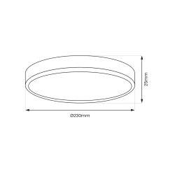 Plafony - ml0438 plafon led 18w 3cct 3000k/4000k/6500k maq eko-light 