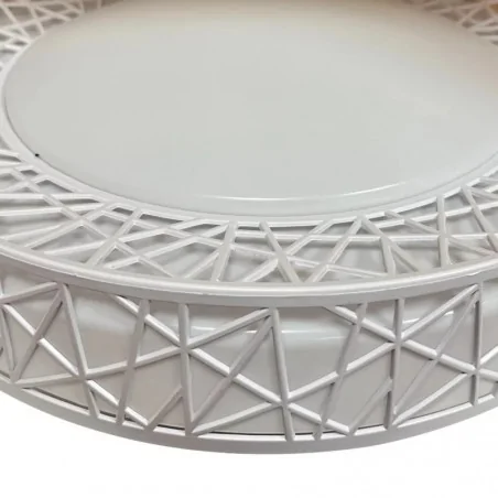 Plafony - 324290 biały plafon led 18w z ozdobną obudową 4000k clara polux-goldlux 