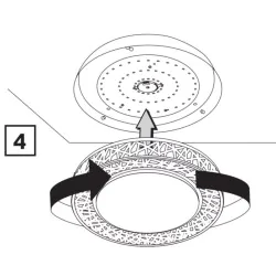 Plafony - 324290 biały plafon led 18w z ozdobną obudową 4000k clara polux-goldlux 