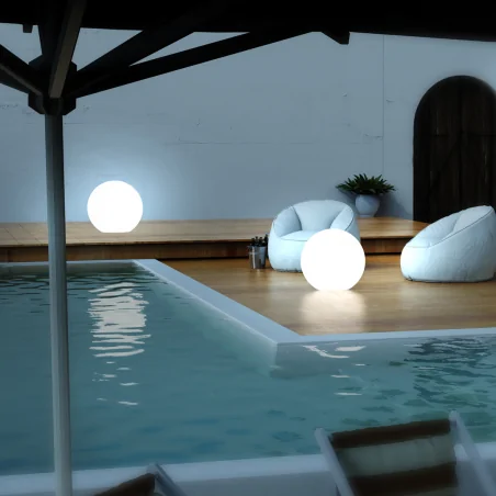 Lampy-kule-ogrodowe - eko0459 ogrodowa kula fi600 biała na żarówkę e27 globo eko-light 