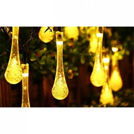Swiecace-kule-i-girlandy - 2288 girlanda solarna ciepłe wiszące łezki 40 led 7,85m 3000k lvt 