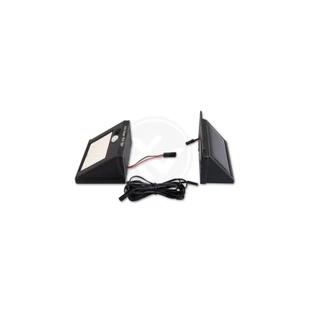 Kinkiety-ogrodowe - 6449 lampa solarna elewacyjna z czujnikiem ruchu i zmierzchu rozdzielna 2,5m kabel lvt 