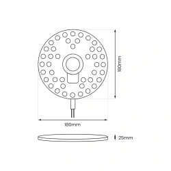 Panele-led - ekm0464 moduł led o mocy 24w 3000k ciepła fi180 fix eko-light 