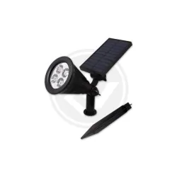 Lampy-solarne - 1370 lampa solarna kierunkowa wbijany reflektor 2w 6500k lvt 