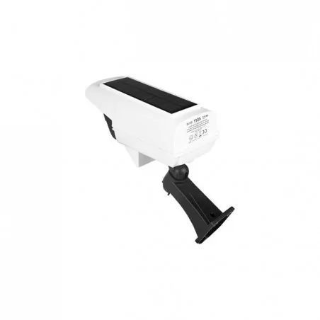 Kinkiety-ogrodowe - 4541 biała solarna atrapa kamery z czujnikiem ruchu sterowana pilotem 8w lvt 