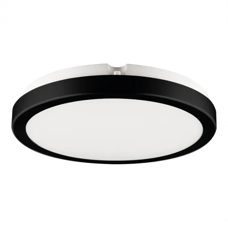 Plafony - ekp0473 plafon czarny 28cm led 24w 4000k ip65 vera eko-light 