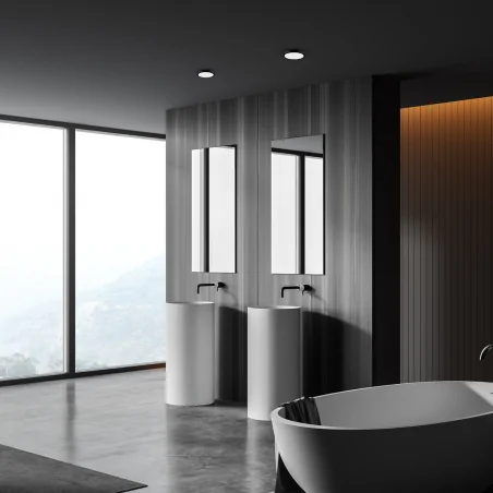 Plafony - ekp0473 plafon czarny 28cm led 24w 4000k ip65 vera eko-light 