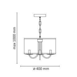 Lampy-sufitowe - 310866 lampa wisząca sufitowa w stylu industrialnym na 3 żarówki e14 soho polux-goldlux 