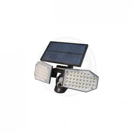 Kinkiety-solarne - 1361 naświetlacz solarny z czujnikiem ruchu pir 2 panele solarne 15w 78led ip65 5500k lvt 