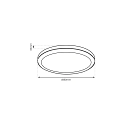 Plafony - ekp0469 czarny plafon led łazienkowy 12w 4000k ip65 vera eko-light 