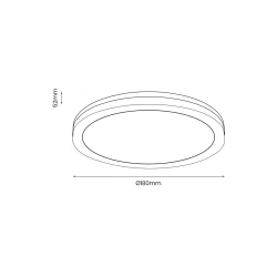 Plafony - ekp0474 plafon łazienkowy led 12w 4000k ip54 marlon eko-light 