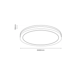 Plafony - ekp0477 plafon ip65 czarny led 48w 4000k łazienkowy marlon eko-light 