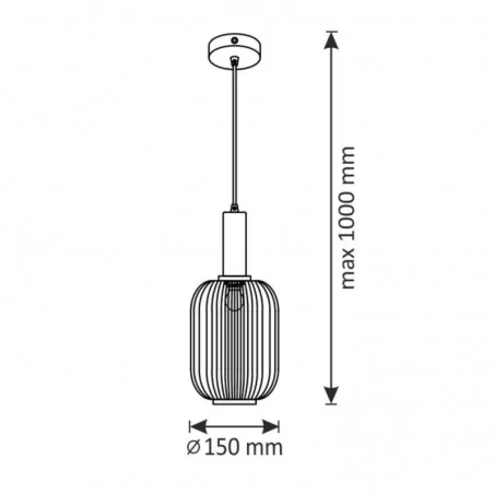 Lampy-sufitowe - 317360 lampa wisząca sufitowa z szarym dymionym kloszem na żarówkę e27 suffolk smokey polux-goldlux 