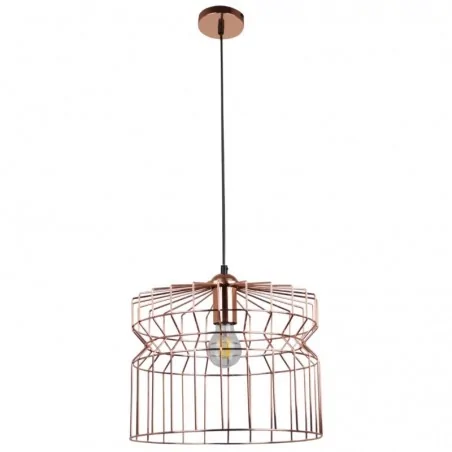 Lampy-sufitowe - 316387 metalowa geometryczna lampa sufitowa wisząca w kolorze złotym lagos polux-goldlux 