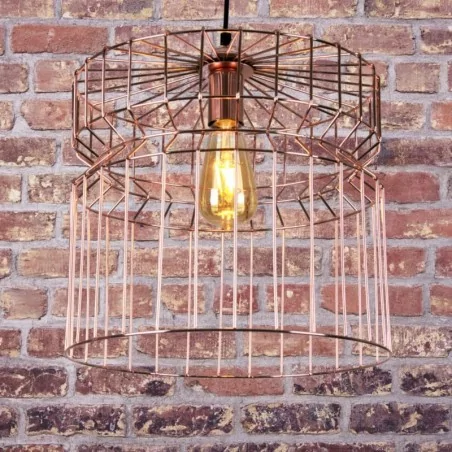 Lampy-sufitowe - 316387 metalowa geometryczna lampa sufitowa wisząca w kolorze złotym lagos polux-goldlux 