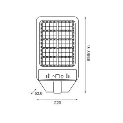 Lampy-solarne - eko0547 latarnia uliczna solarna 400w 2700lm 6500k kers eko-light 