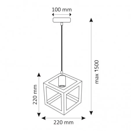 Lampy-sufitowe - 318688 złota lampa wisząca sufitowa w kształcie sześcianu 1xe27 sweden polux-goldlux 