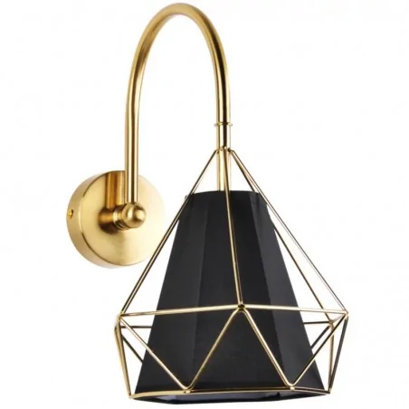Kinkiety-do-salonu - 318541czarno-złoty geometryczny kinkiet hira polux-goldlux 