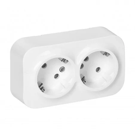 Gniazda-podwojne-natynkowe - or-oe-7206(gs)/w gniazdo podwójne wersja schuko 2x2p+z 16a/230vac ip20 todo orno 