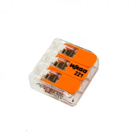 Szybkozlaczki - złączka uniwersalna 3x 0,5-6mm2 z dźwigniami 221-613 wago 