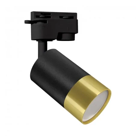 Oprawy-sufitowe - oprawa do zamontowania na szynoprzewód czarny/złoty gu10 puzon tra 04284 ideus 